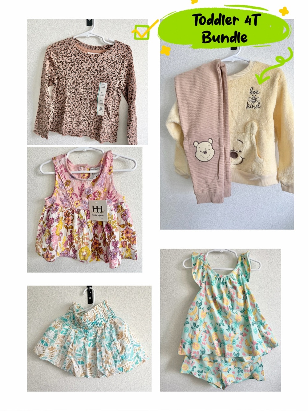 BRAND NEW 4T Girls Haute Hippie, Members Mark 2 piece